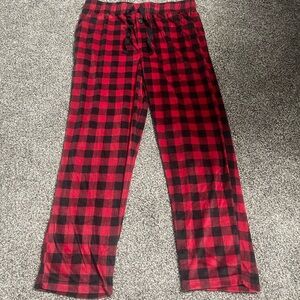 George red and black plaid PJ pants with pockets L men’s